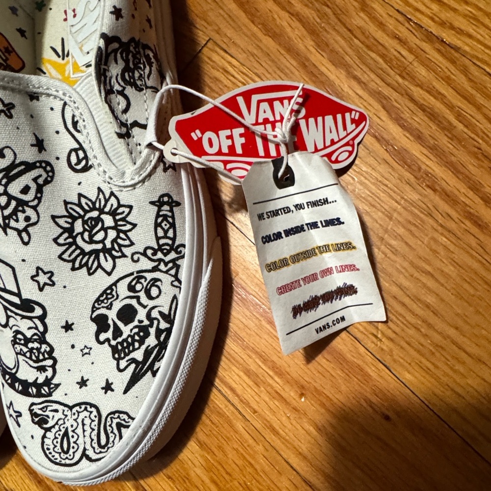 VANS U-Color Tattoo Print Rare Edition Slip On (Women 7.5/Men 6) - Picture 8 of 10